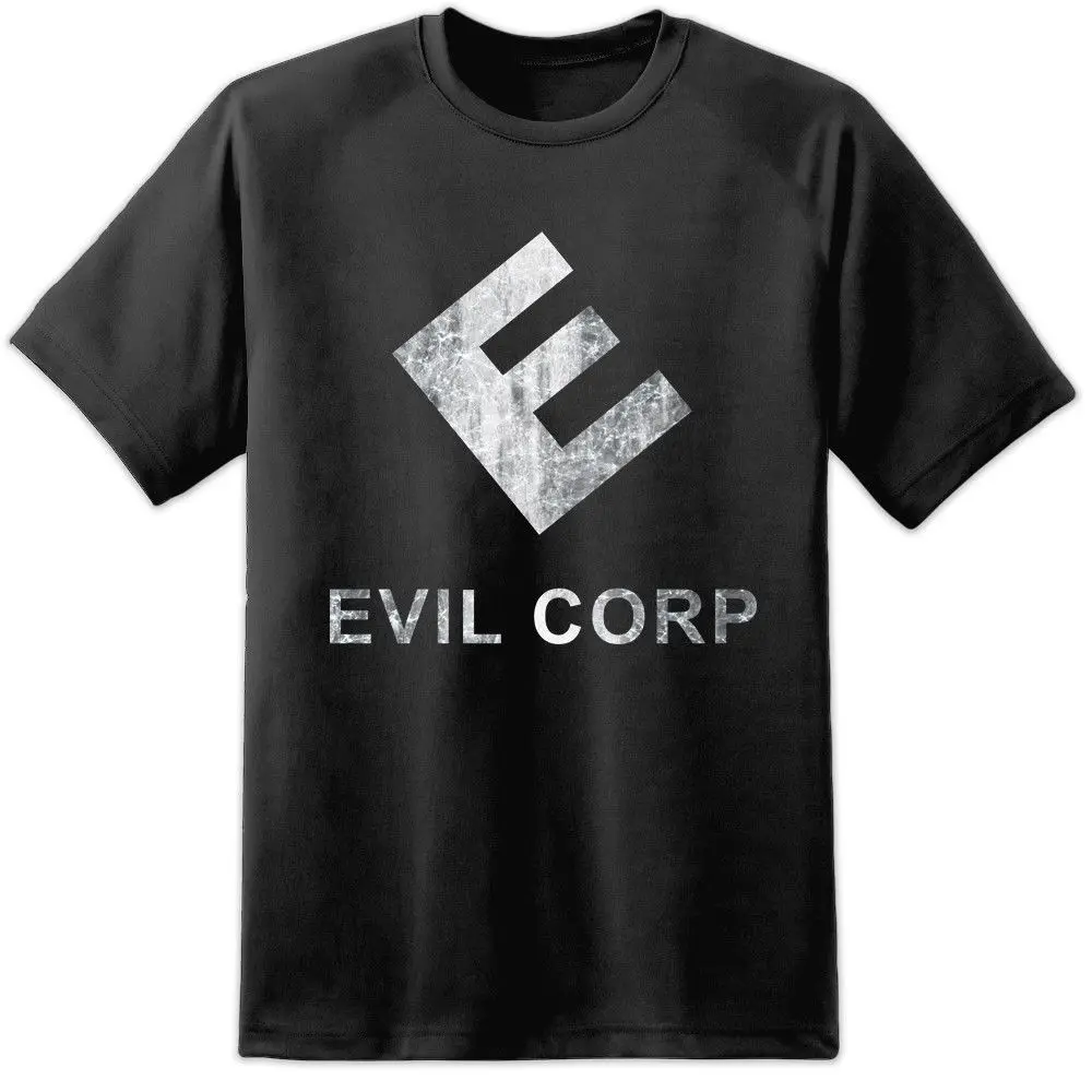 Mr Robot - Evil Corp Distressed Logo Style T Shirt FSociety Hacker Collective TV Cool Casual pride t shirt men Unisex New | Мужская