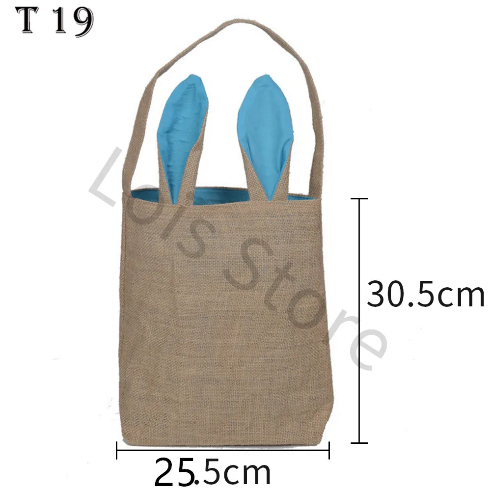 25 шт/лот холст пасхальные сумки Пасхальная корзина Пасхальный кролик сумка новое поступление - Цвет: T 19