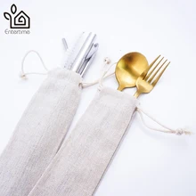 Развлечения 20 шт./лот нетканый мешок для хранения/мешок для соломинки из нержавеющей стали/палочки для еды/столовая посуда