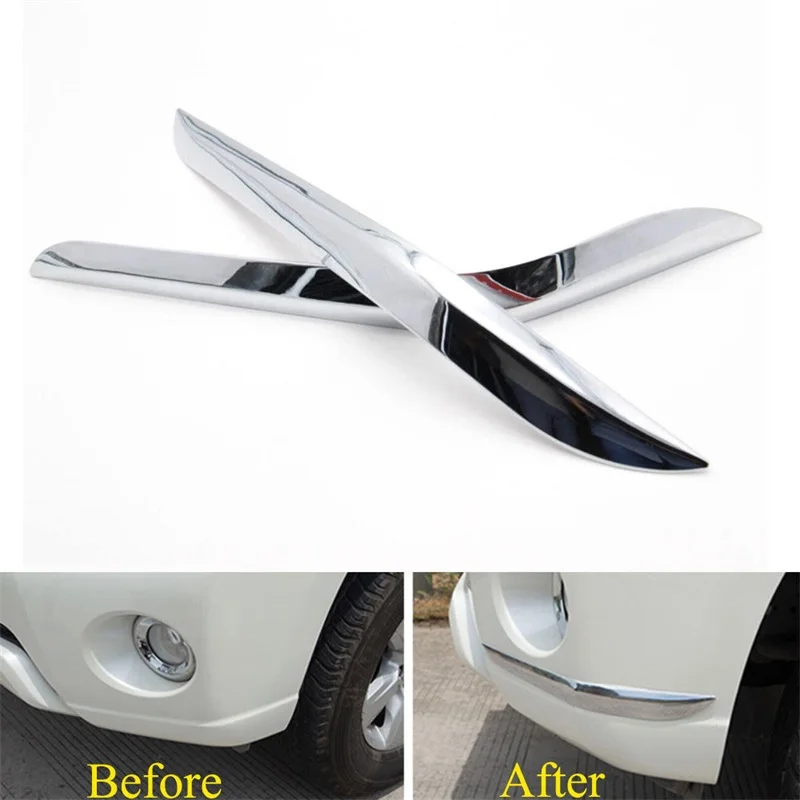 Fit-For-Toyota-Prado-2014-2015-2016-2017-2Pcs-Chrome-ABS-Car-Front-Bumper-Protector-Cover (1)