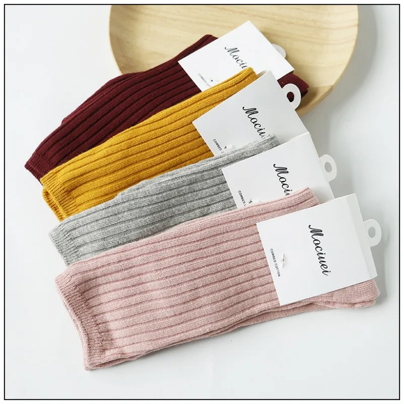 Яркие цвета Songkou, однотонные женские носки, модные женские яркие носки, 3 пар/лот = 6 штук