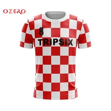 Camiseta futbol Джерси красный и белый сетки Футбольная форма футбольное Джерси на заказ