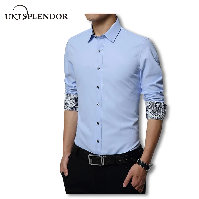 

2019 Fashion Brand Men Shirt Camisa Long Sleeve Korea Slim Man Shirts Formal Wedding Casual Male Dress Shirt Size M-5XL YN10401