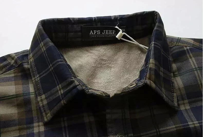 Afs джип бренд рубашка Для мужчин осень-зима флис теплый Для мужчин рубашка плюс Размеры 3XL одежда с длинным рукавом армии Военная Униформа