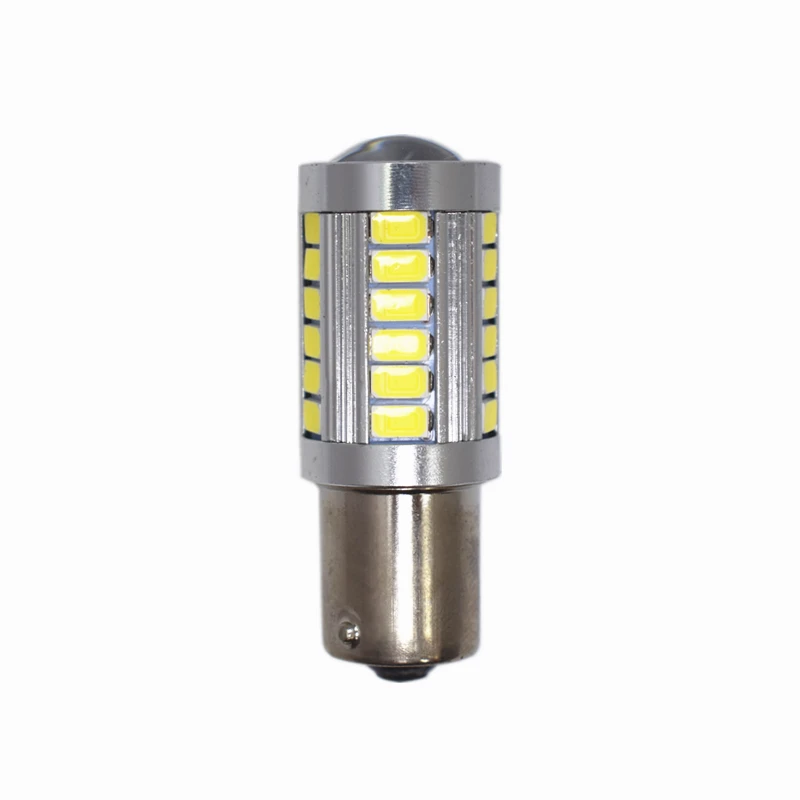 2 ШТ. 1156 Обратный Огни S25 P21W BA15S 1156 33LED 5630 33 SMD Подсветки заднего света сигнала Поворота Задний Фонарь с линзой 12 В