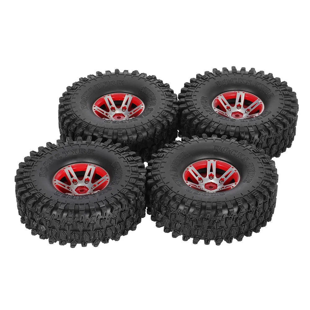 

4Pcs AUSTAR AX-5020B 1.9 Inch 1:10 RC Car Tire Rock Crawler Tires with Metal Hub for Traxxas Redcat SCX10 AXIAL RC Parts