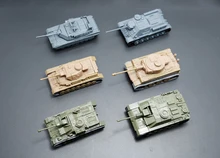 6PCS Set 4D Assembled Plastic Tiger Tanks World War II Germany US The Soviet Union Tank
