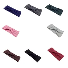 Широкий выбор простой волос полоса Йога Эластичный ободок повязка Спорт лук полотенце для йоги Цвет опционально