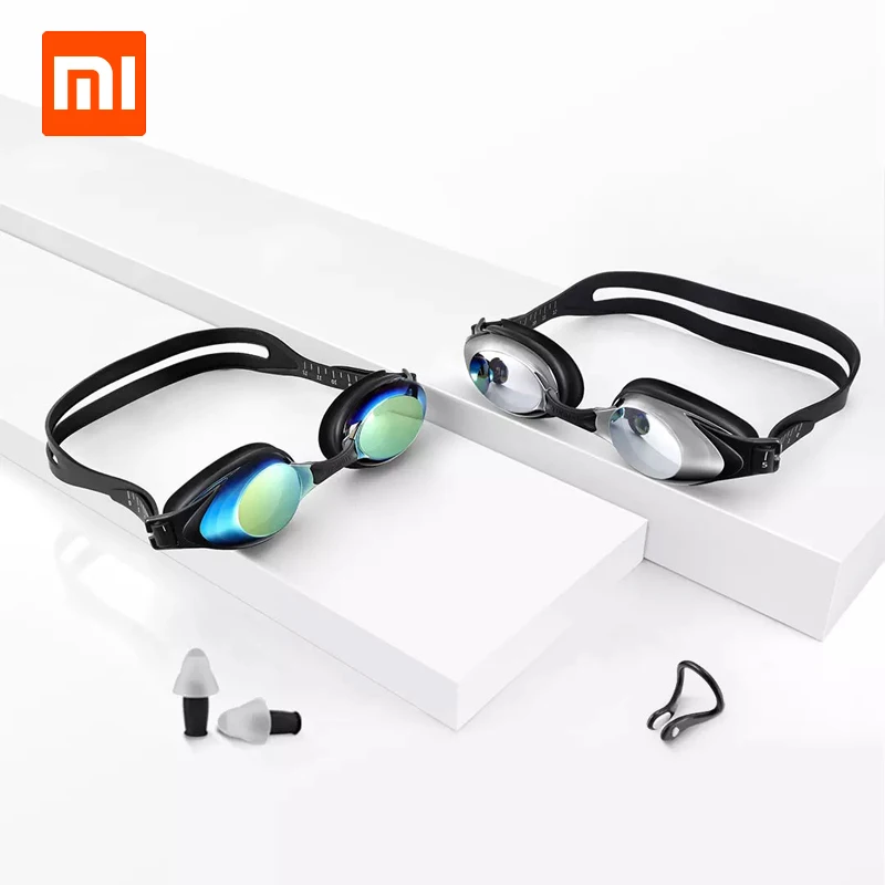 

Xiaomi Yunmai Swimming Goggles Set HD Anti-fog Nose Stump Earplugs Silicone Swimming Glass Swim Goggles + Nose Clip + Ear Plugs