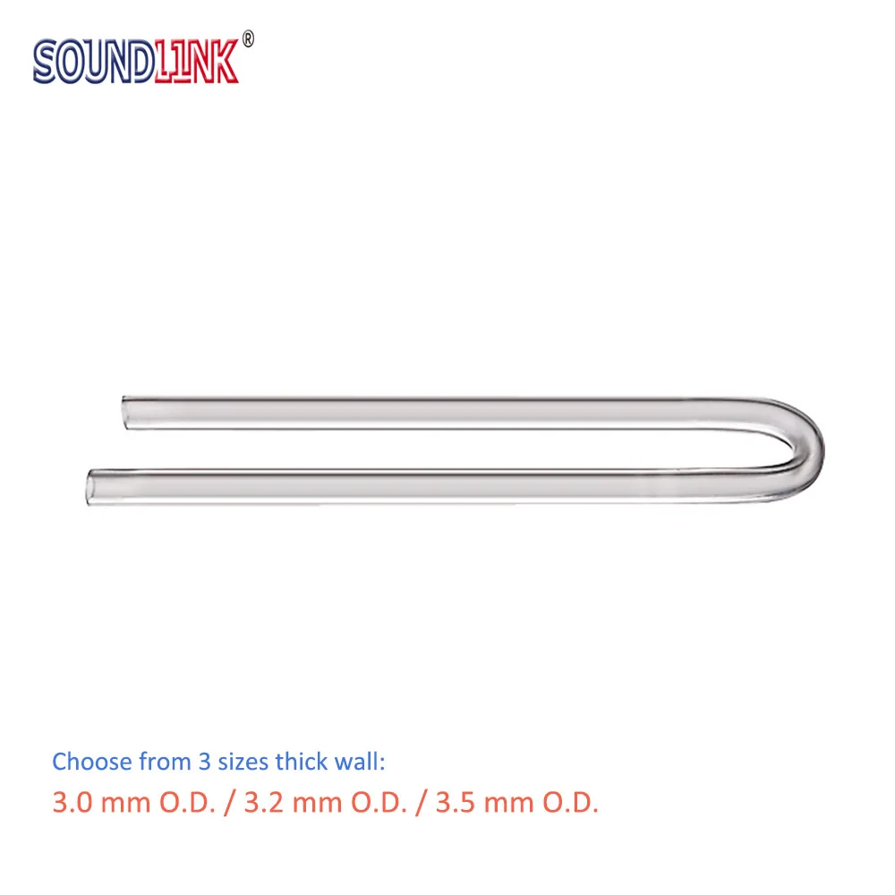 

6PCS Transparent PVC Bent Tubing Tubes for Hearing Aids Earmolds