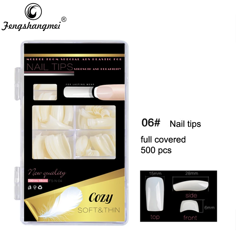 

Fengshangmei 600pcs Fake Nails Professional Art Design False Nail Tips