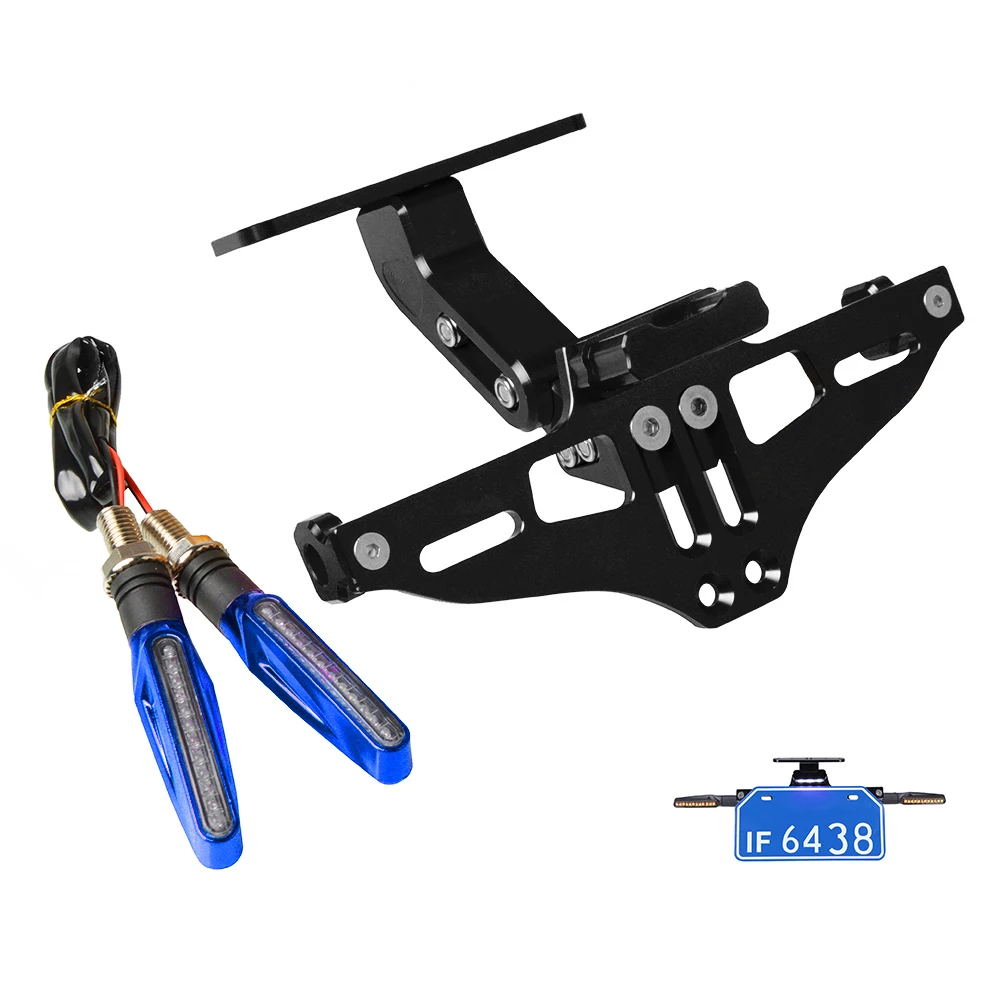 

FOR BMW F650GS F700GS HONDA CBR650R CB650R CBR650F CB650F Universal Motorcycle License Plate Holder Bracket Adjustable Fender