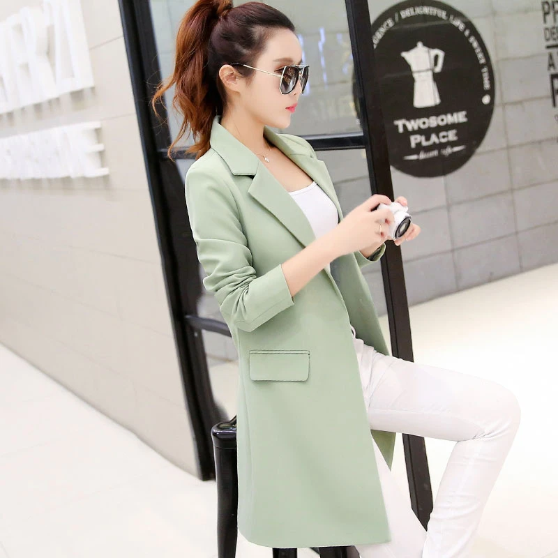 新しい春スーツ小さな女の子ロングコートすべてマッチスリム女性カジュアルドレスコード Small Suit Coat Suitladies Suit Coat Aliexpress