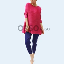 Модная длинная однотонная Футболка с рукавами