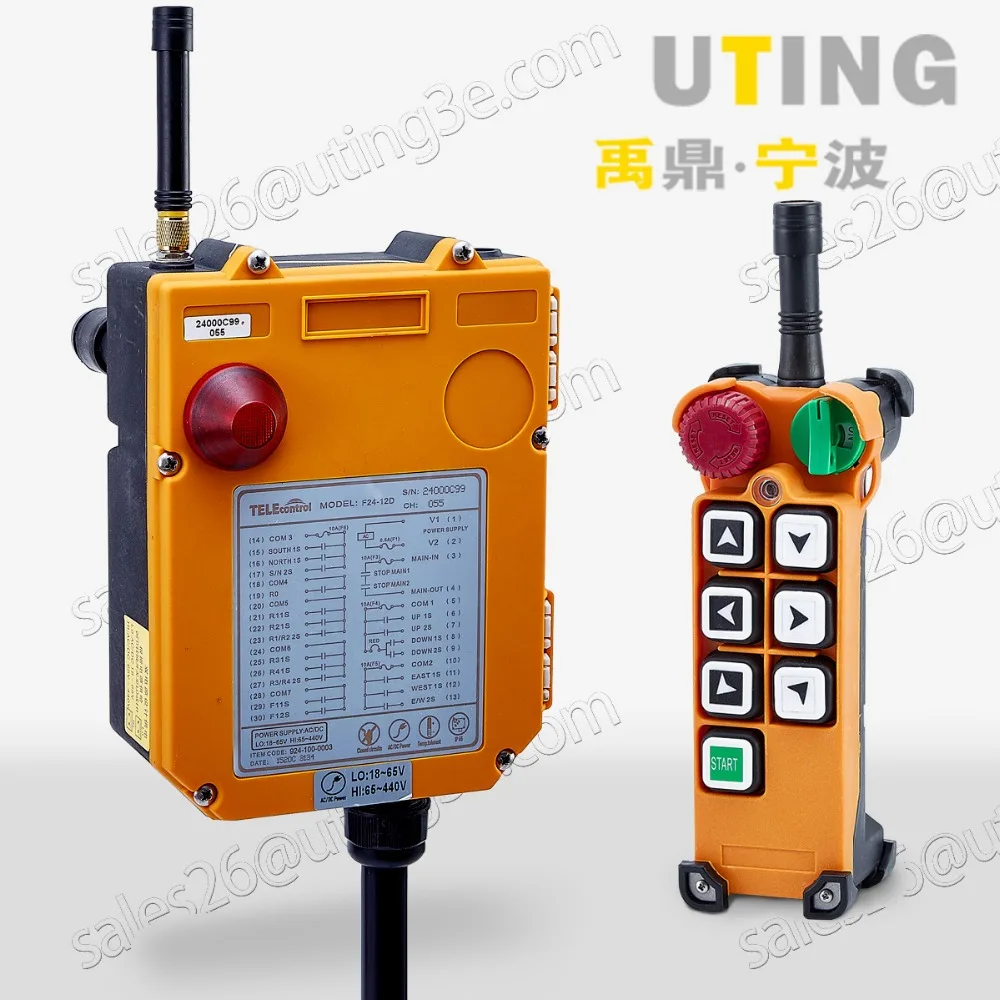 

Telecontrol F24-6S industrial radio remote control AC/DC universal wireless control for crane 1transmitter and 1receiver