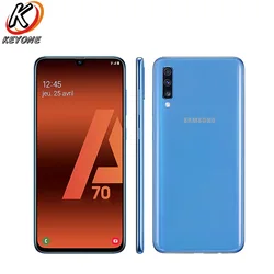 Перейти на Алиэкспресс и купить global version samsung galaxy a70 a705fn-ds mobile phone 6.7дюйм. 6gb ram 128gb rom snapdragon 675 20:9 waterdrop screen smart phone