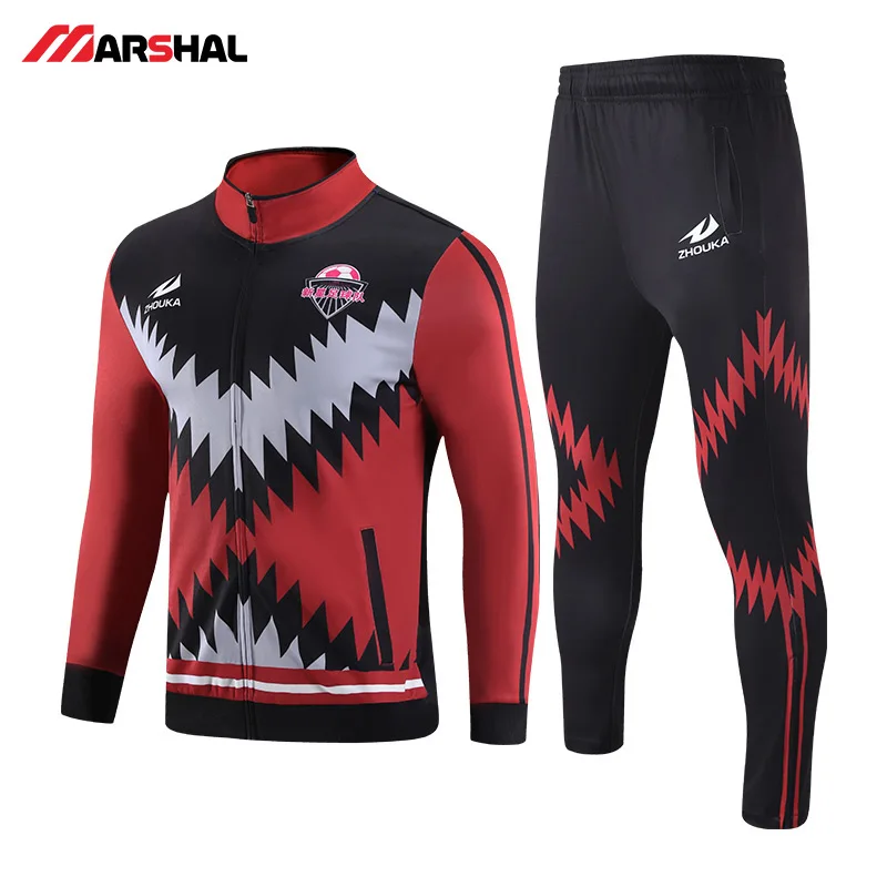 

Customized Practice Tracksuit Men Football Running Uniform Soccer Long Sleeve Men's Sportswear Breathable Camisas De Futebol