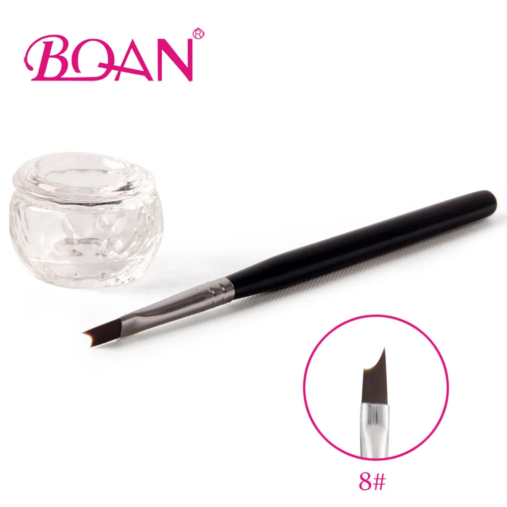 Buy BQAN Nail French Brushes 6 Nail Brush with Crystal Cup UV Gel Nail