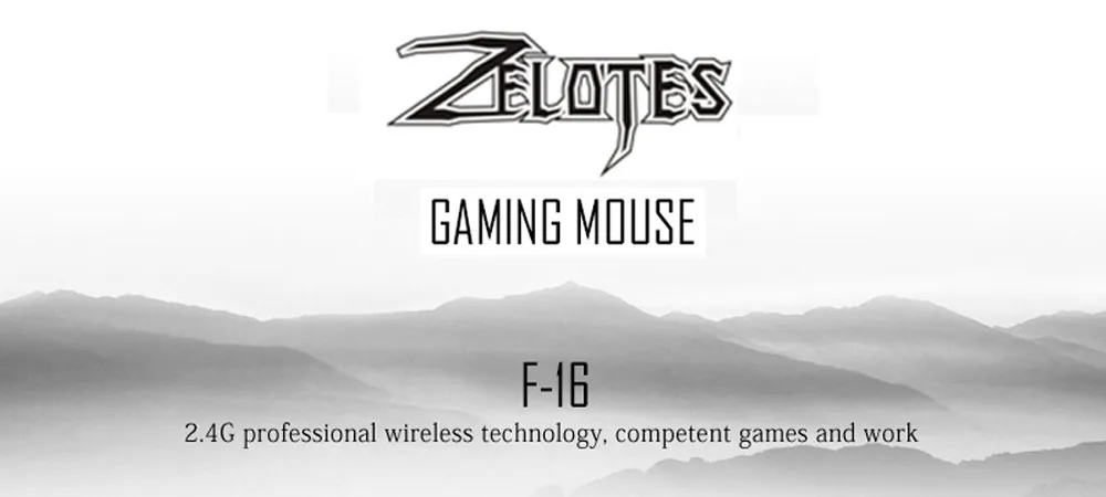 ZELOTES F-16 Wireless Gaming Mouse 2.4GHz Optical 2400 DPI Game Mice (1)