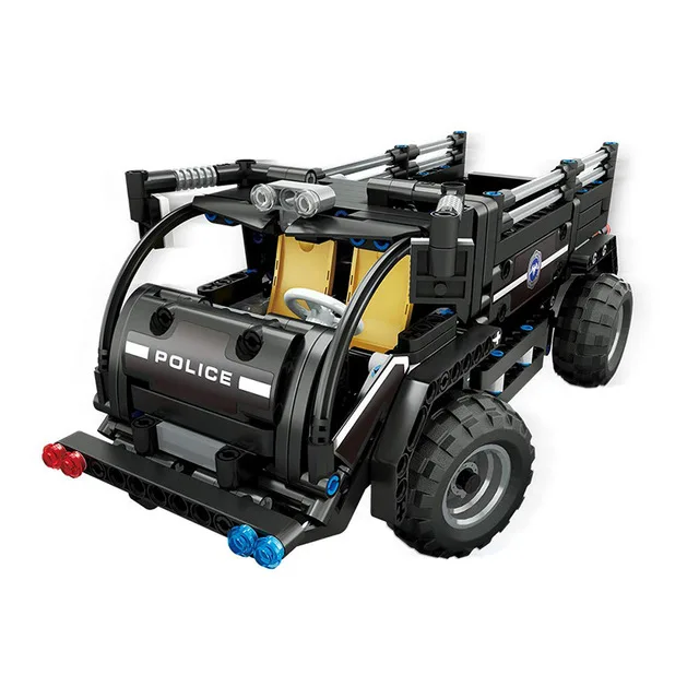

Yeshin 13008 The SWAT Police Transport Car Set Compatible with Legoing Technic Car Building Block Bricks USB Electric Kid Toys