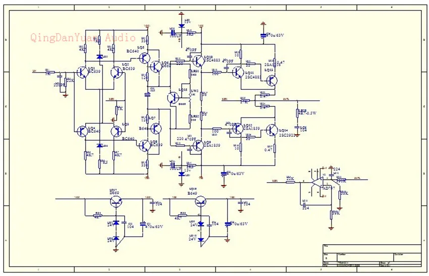 QPA1 SANKEN 2SC3264 SSA1295 база на 933 MK2 усилитель мощности собранная плата