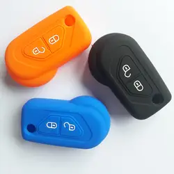 Стайлинга автомобилей кремний Smart Key FOB Обложка держатель для DS3 C2 C3 C4 C5 БЕСКЛЮЧЕВОЙ 2 кнопки