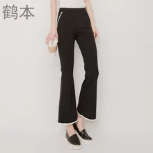 2016 autumn new Korean Women Slim Hemming bell bottom pants Weila slacks female