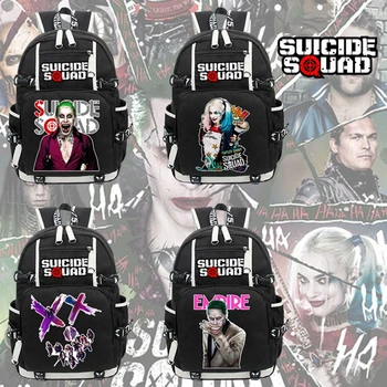 

New Suicide Squad Batman Joker Laptop Backpack Cosplay Cartoon School bags 17 " College Students Bag Bookbag Travelbag