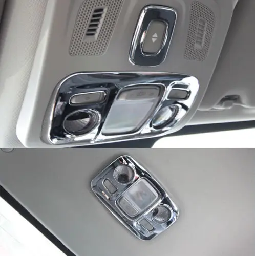 Хром Карта Чтение свет лампы Накладка рамкой пригодный для CITROEN C4L C4 L 2013 2014 2015