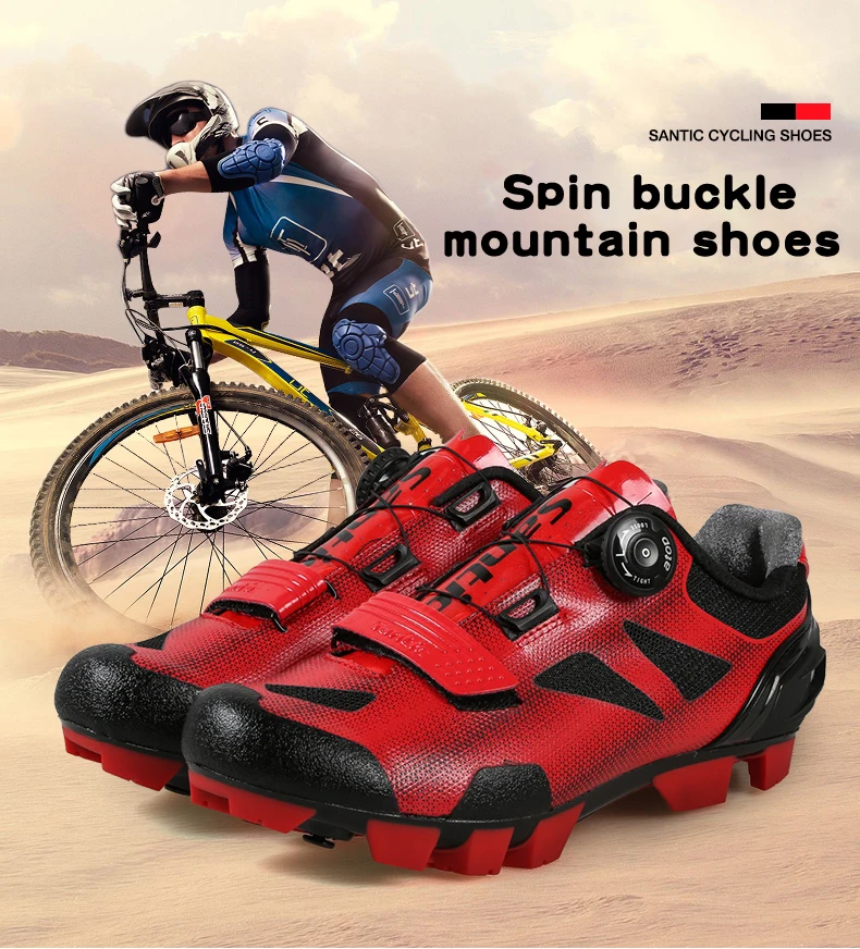 Santic transpirable profesional de auto-bloqueo zapatos de Ciclismo MTB bicicleta zapatos antideslizantes las carreras de bicicleta de zapatos de ciclismo