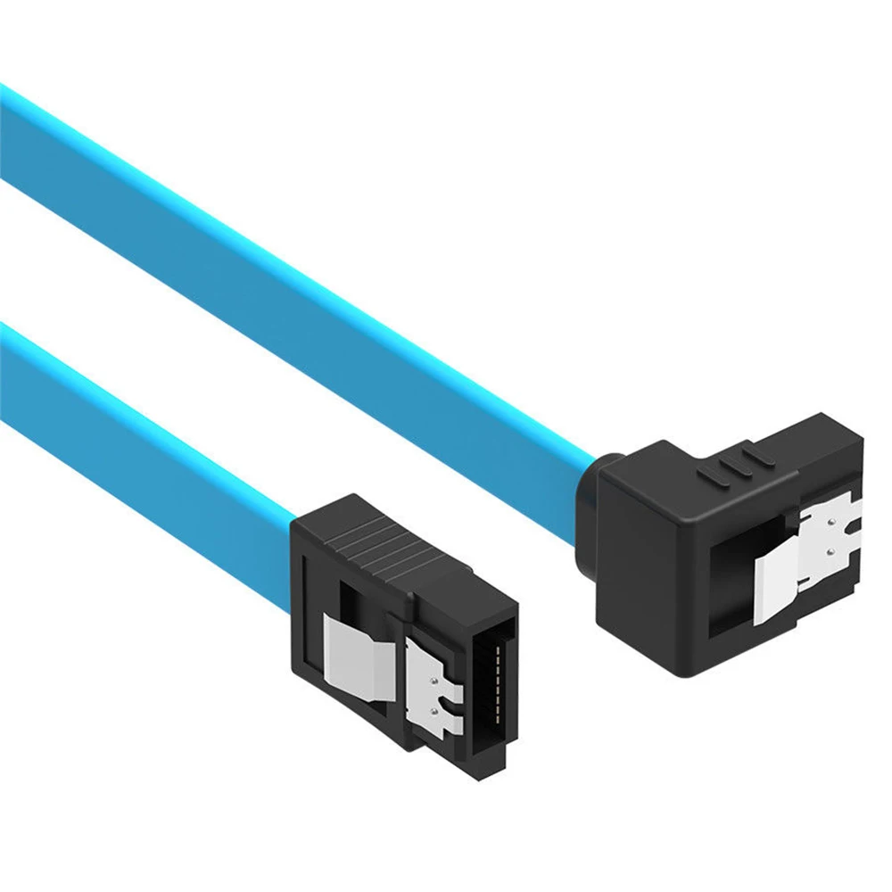 

1PC High Speed Straight Right Angle 6Gbps 50CM SATA 3.0 Cable 6GB/s SATA III SATA 3 Cable Flat Data Cord for HDD SSD