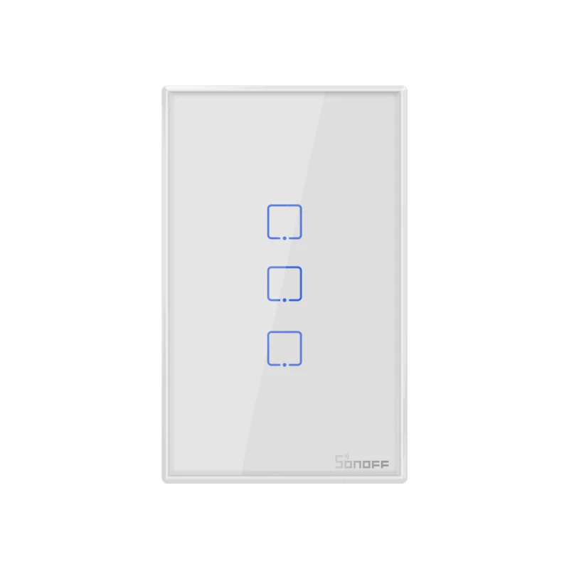SONOFF T2 US TX Basic Smart Wifi сенсорный настенный выключатель света с рамкой умный дом 433 RF/Voice/APP Управление работает с Alexa