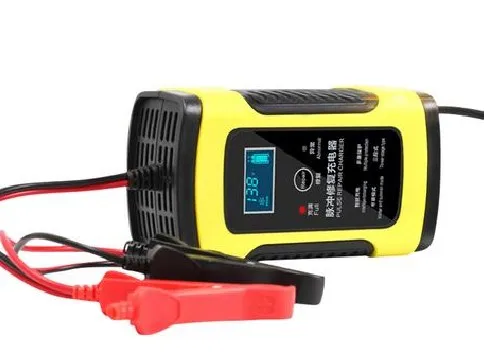 Для влажного сухого свинца зарядное устройство для автомобиля мотоцикла импульсный ремонт умный автоматический интеллектуальный 12 В 5A 110-220 В зарядное устройство для аккумулятора авто - Цвет: Yellow