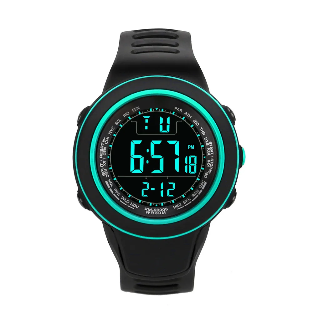 

Fashion Luxury Mens Watches Digital Display Military Outdoor Sport Electronic Clock LED Waterproof Analog Wrist Watch relogio