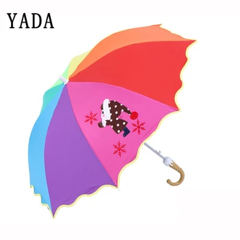 

YADA Cartoon Christmas Girl Umbrella For Boys Girls Animation Creative Long-handled Umbrellas 3D Ear Modeling Kid Umbrella YS697