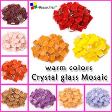 200 г/205 шт 10X10 мм 3/8 дюймов квадратная Хрустальная мозаика, зеленая Желтая серия, DIY мозаика художественный поставщик, домашний сад стеклянные бусины