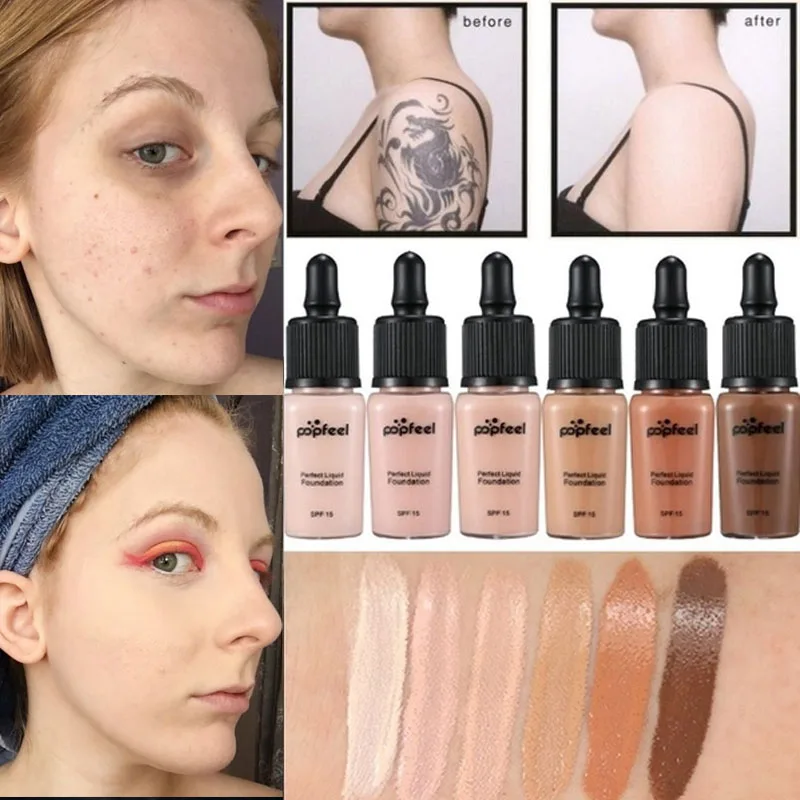 

Face Foundation Cream Base Concealer Long Lasting Matte Professional Makeup Liquid Facial Full Coverage Make Up For Dark Skin