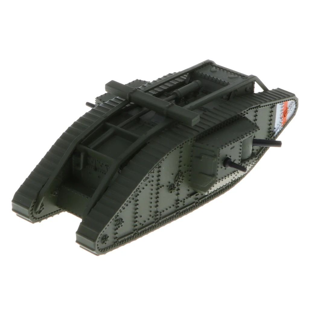 1:100th Britain MK. IV Male & Female Tank Model - WWI UK Army Armored Vehicle Model Home Collectibles Playset Decor