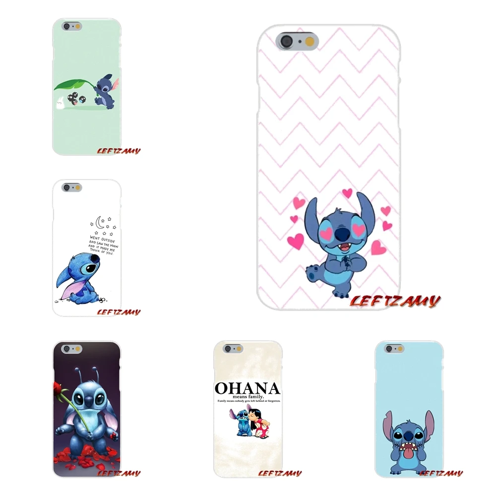 Аксессуары чехлы для телефонов Sweet Lilo and Stitch Ohana iPhone X XR XS MAX 4 4S 5 5S 5C SE 6 6S 7 8