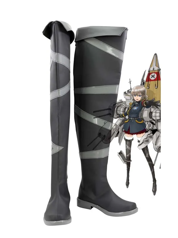 

Kantai Collection Fleet Girls Bismarck Cosplay Boots Shoes Women Cosplay Costume Party Shoes Custom Made Boots