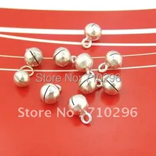 Натуральное чистое серебро Подвески Серебро 925 пробы выводов 5*7,5 мм 925 Серебряные Колокольчики, ювелирные изделия нержавеющей стали подвеска 20 шт./лот