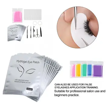 

Make Up Tool Set 5 Types Training Eyelashes kit False Eyelash Extension Grafting Practice Tools Set Portable