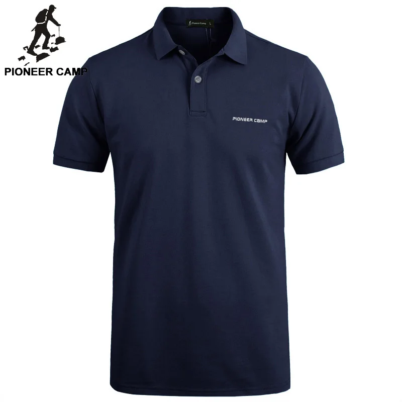 Obleka blagovne znamke Pionner Camp Moška polo majica za moške poslovna priložnostna trdna moška polo majica s kratkimi rokavi visoke kakovosti iz čistega bombaža