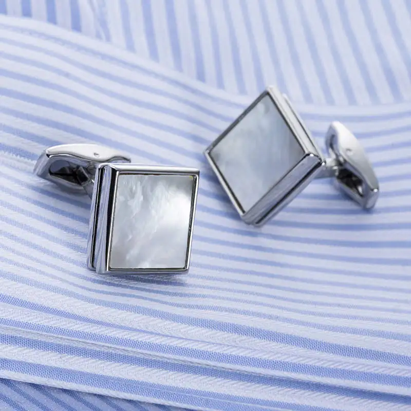 

VAGULA Natural Sea Shell Cufflinks AAA Quality Groom Wedding Cuff links Shirt Cuffs Gemelos 51727