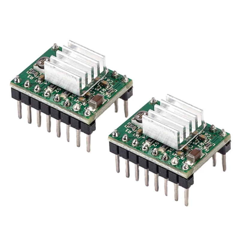 2 шт. A4988 Reprap шаговый двигатель драйвер модуль с радиатором DIY для 3D принтера