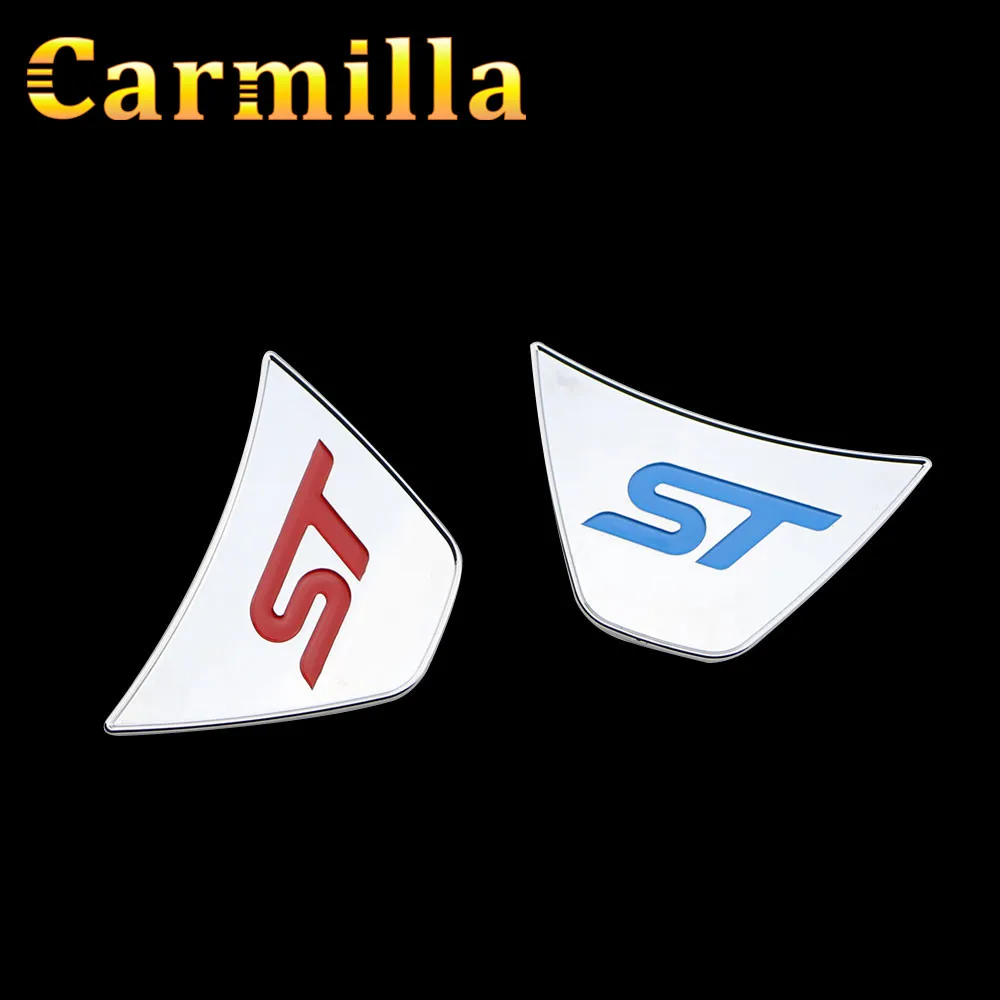 

Carmilla St Logo Steering Wheel Sequins Sticker ABS Chrome Cover Stickers For Ford Fiesta Ecosport 2009 - 2016 Auto Accessories