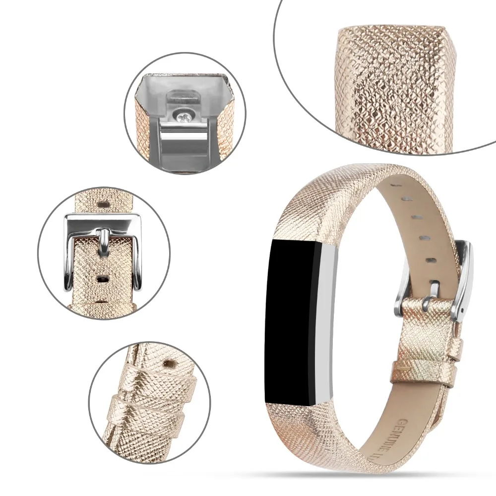 10 цветов ремешок из натуральной кожи для Fitbit Alta /Alta HR часов высокого качества