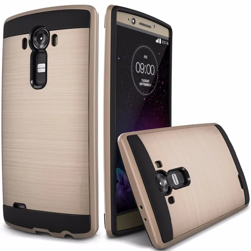 

Luxury Tough Slim Brushed Durable Armor Phone Case for LG G4 H815 Hybrid Hard Plastic+ Soft TPU Shockproof Back Cover for LG G 4