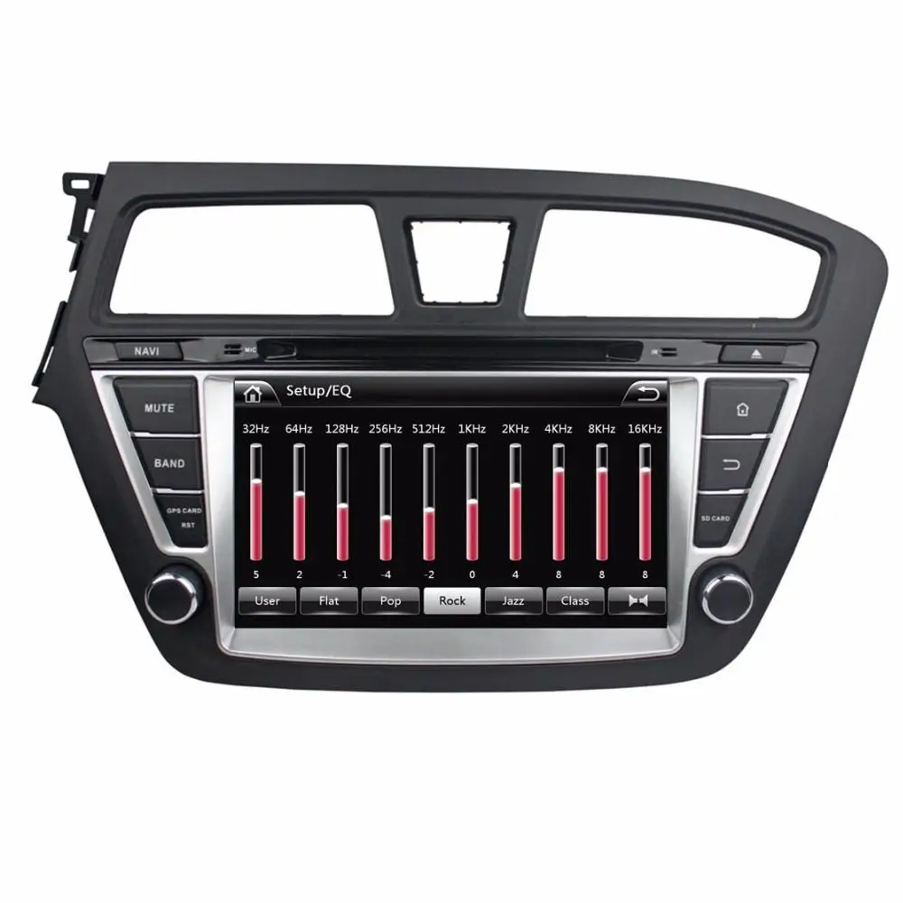 Top 8" in-dash Car DVD player with GPS(opt.),audio Radio stereo,USB/SD,AUX,BT/TV,car multimedia headunit for Hyundai I20 2014 2015 5