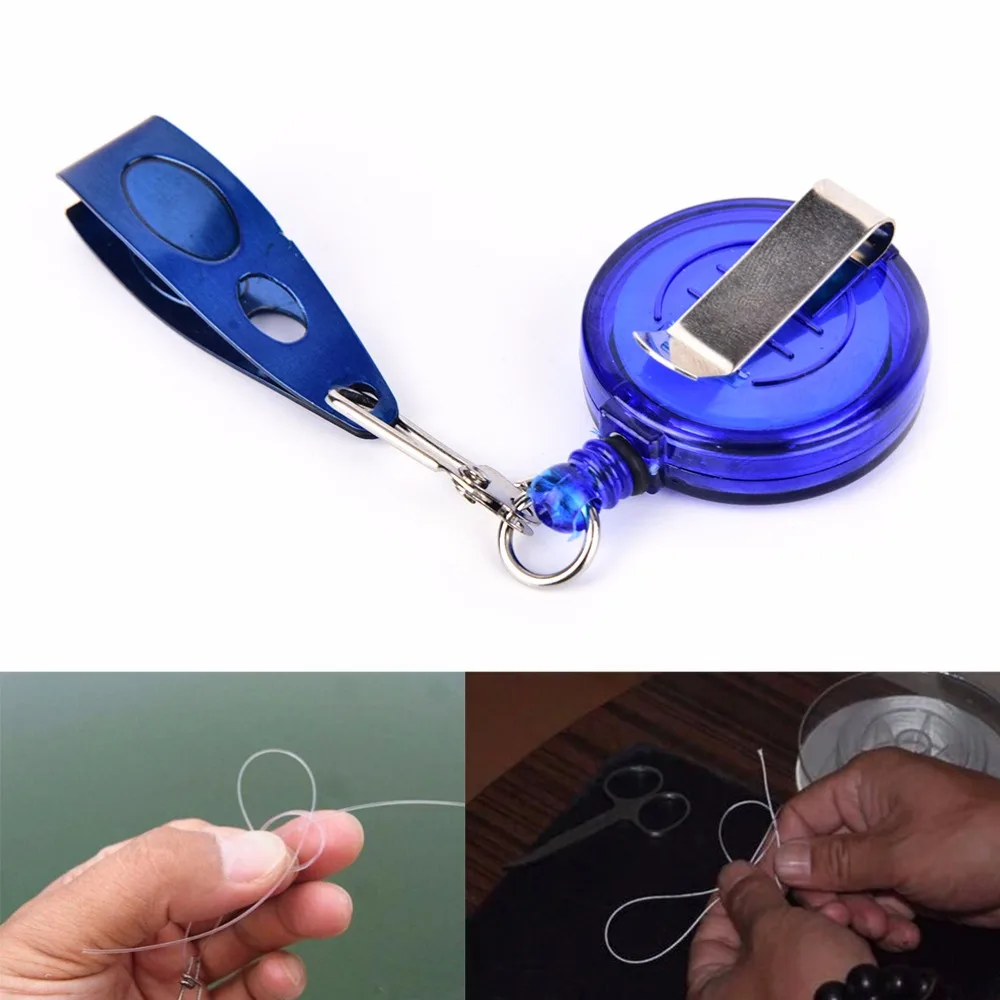 

Fishing Line Clip Cut Badge Holder Retractable Reel Clip Fishing Accessory Nylon Cord